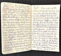 Pages from the small local notebook diary Gillies kept in India