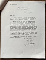 Letter from Harold Gillies