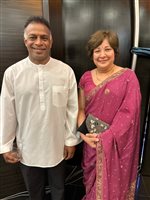 Mani Ragbir and Renna Agarwal in traditional mode at a social evening